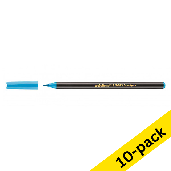 Edding 1340 azure blue brush pen (10-pack) 239648 - 1