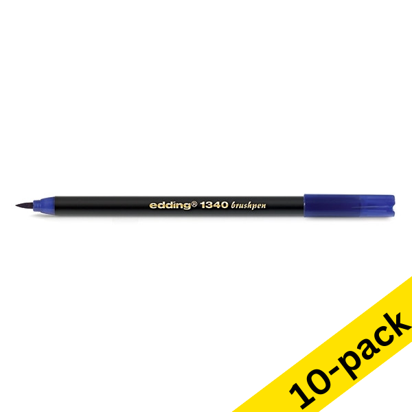 Edding 1340 blue brush pen (10-pack) 239649 - 1