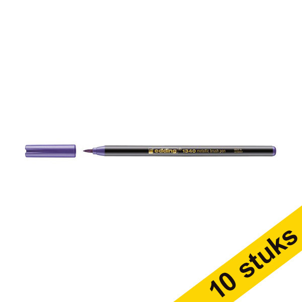 Edding 1340 metallic violet brush pen (10-pack) 240578 - 1