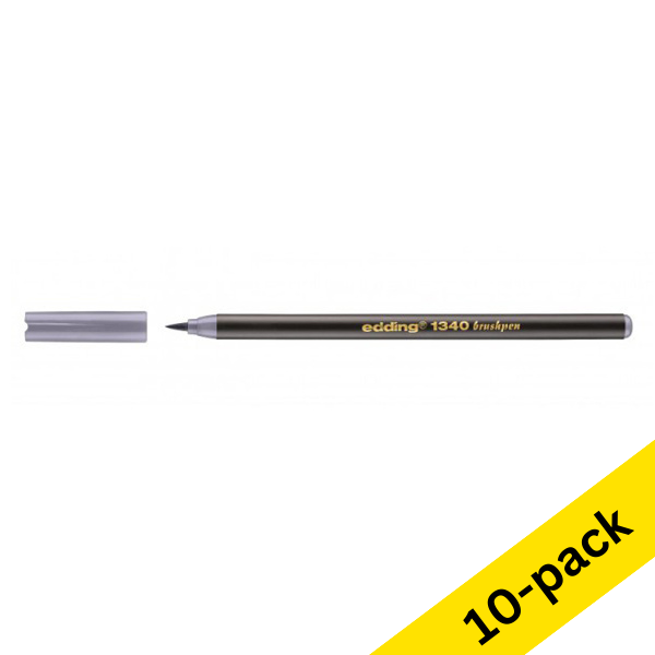 Edding 1340 silver grey brush pen (10-pack)  239665 - 1