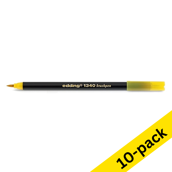 Edding 1340 yellow brush pen (10-pack) 239651 - 1