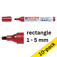 Edding 1455 carmine red calligraphy pen (1mm - 5mm) (10-pack)