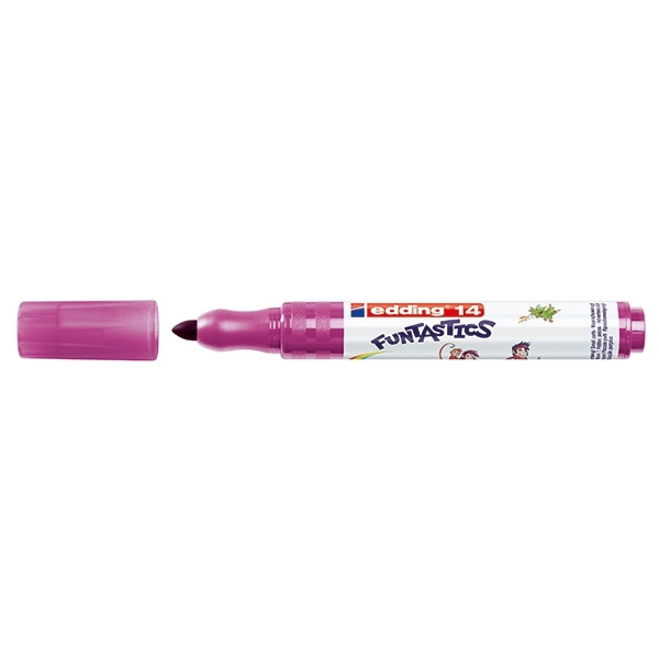 Edding 14 Funtastics raspberry red felt tip pen 4-14061 239265 - 1