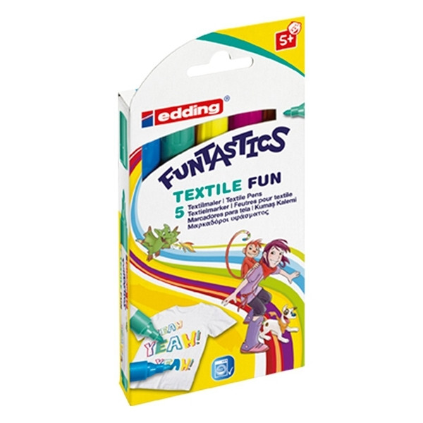 Edding 17 Funtastics textile markers (5-pack) 4-17-5 239342 - 1