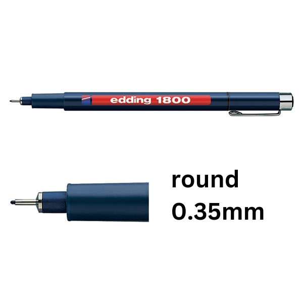 Edding 1800 black profipen (0.35mm) 4-180003001 239229 - 1