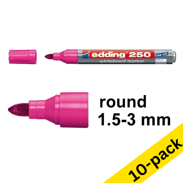 Edding 250 pink whiteboard marker (10-pack)  262315 - 1