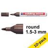 Edding 3000 dark brown permanent marker (10-pack) 240570 - 1