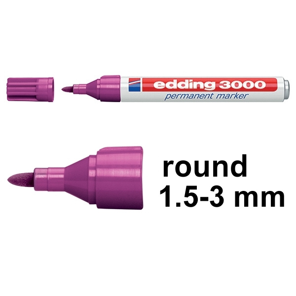Edding 3000 magenta permanent marker 4-3000020 200798 - 1
