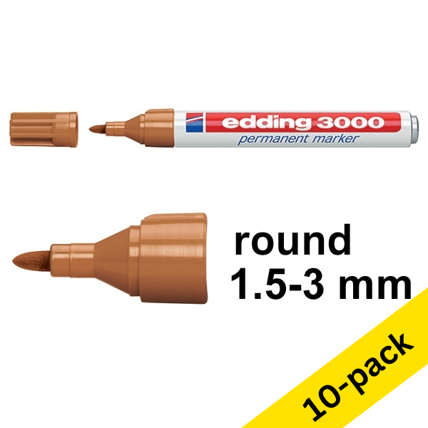 Edding 3000 ocher permanent marker (10-pack) 240565 - 1