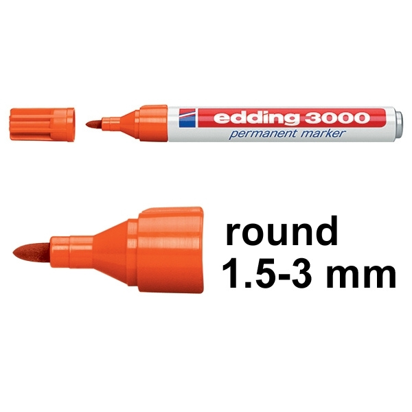 Edding 3000 orange permanent marker 4-3000006 200784 - 1