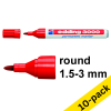 Edding 3000 red permanent marker (10-pack) 240602 - 1