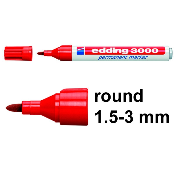 Edding 3000 red permanent marker 4-3000002 200502 - 1