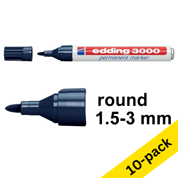 Edding 3000 steel blue permanent marker (10-pack)  240569 - 1