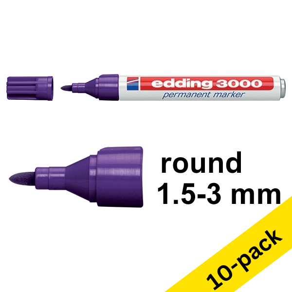 Edding 3000 violet permanent marker (10-pack)  240560 - 1