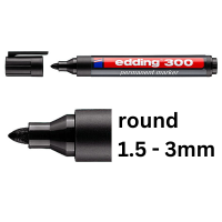 Edding 300 black permanent marker (1.5mm - 3mm) 4-300001 246316