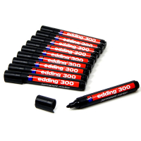 Edding 300 black permanent marker 10-pack 300-001 200507
