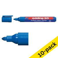Edding 30 brilliant blue paper marker (1.5mm - 3mm round) (10-pack)