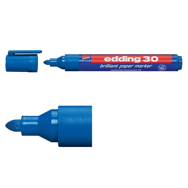 Edding 30 brilliant blue paper marker (1.5mm - 3mm round) 4-30003 239206 - 1