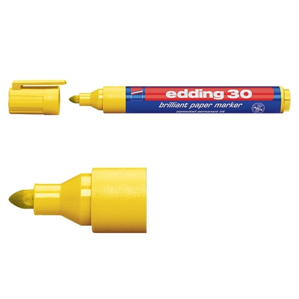 Edding 30 brilliant yellow paper marker (1.5mm - 3mm round) 4-30005 239208 - 1