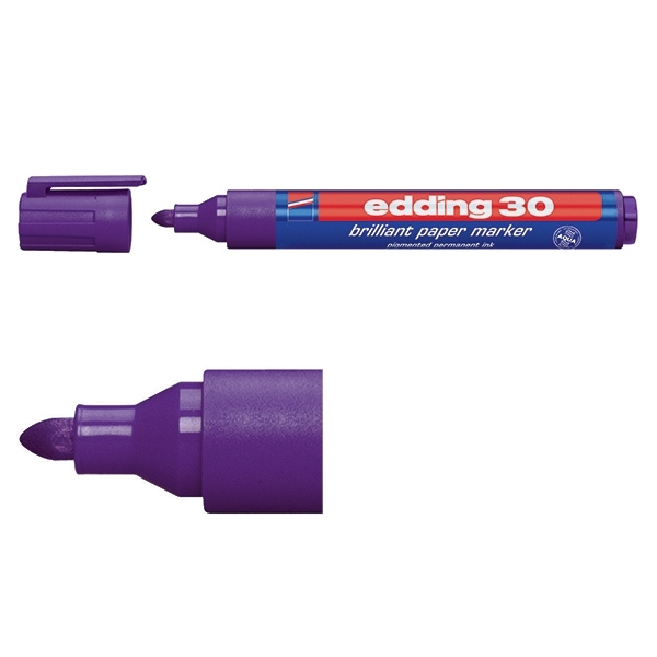 Edding 30 purple brilliant paper marker (1.5mm - 3mm round) 4-30008 239211 - 1