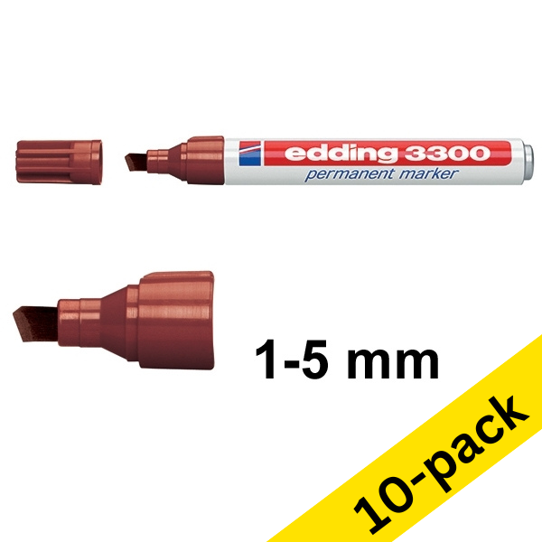 Edding 3300 brown permanent marker (10-pack) 239753 - 1