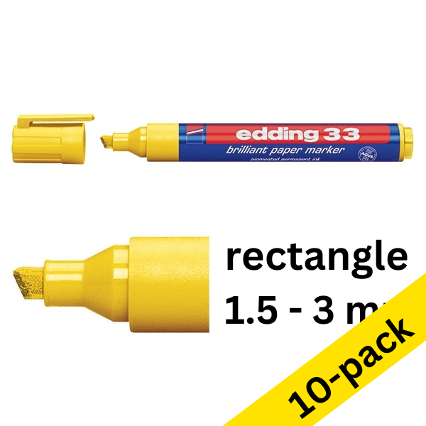 Edding 33 brilliant yellow paper marker (10-pack)  239746 - 1