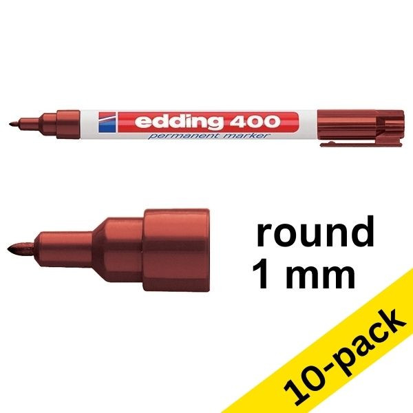 Edding 400 brown permanent marker (10-pack) 239493 - 1