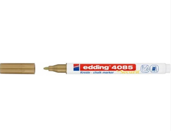 Edding 4085 gold chalk marker (1mm - 2mm round) 4-4085053 240098 - 1