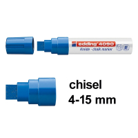 Edding 4090 blue chalk marker (4mm - 15mm chisel) 4-4090003 200889
