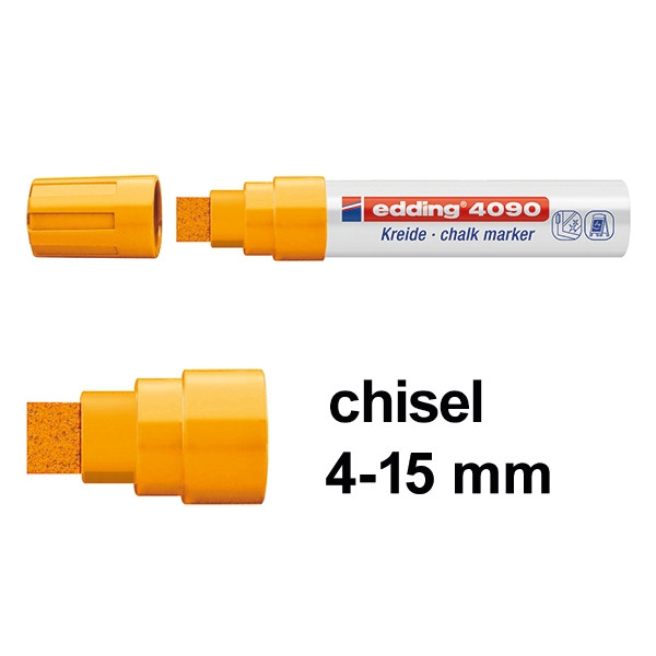 Edding 4090 orange chalk marker (4mm - 15mm chisel) 4-4090066 200895 - 1
