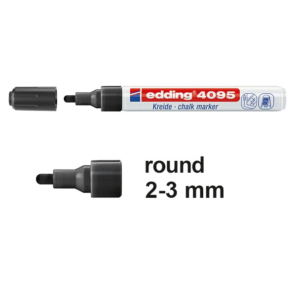 Edding 4095 black chalk marker (2mm - 3mm round) 4-4095001 200897 - 1