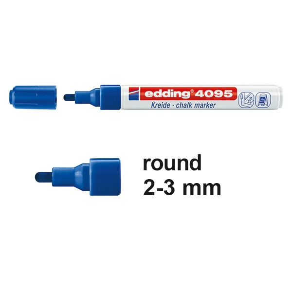 Edding 4095 blue chalk marker (2mm - 3mm round) 4-4095003 200899 - 1