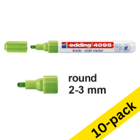 Edding 4095 light green chalk marker (2mm - 3mm round) (10-pack)  239803