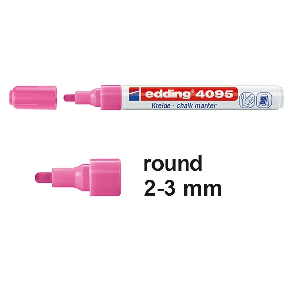 Edding 4095 neon pink chalk marker (2mm - 3mm round) 4-4095069 200905 - 1
