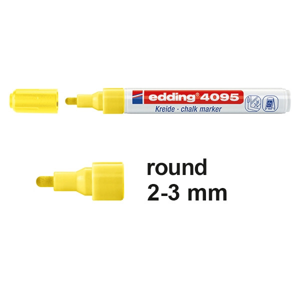 Edding 4095 neon yellow chalk marker (2mm - 3mm round) 4-4095065 200903 - 1
