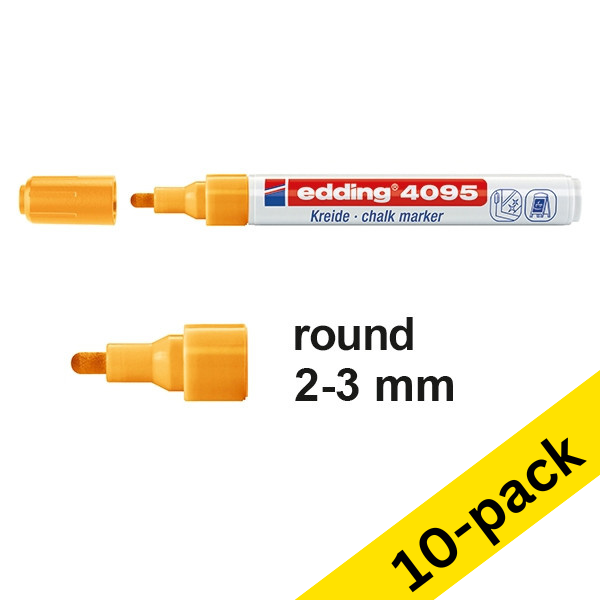 Edding 4095 orange chalk marker (2mm - 3mm round) (10-pack)  239805 - 1