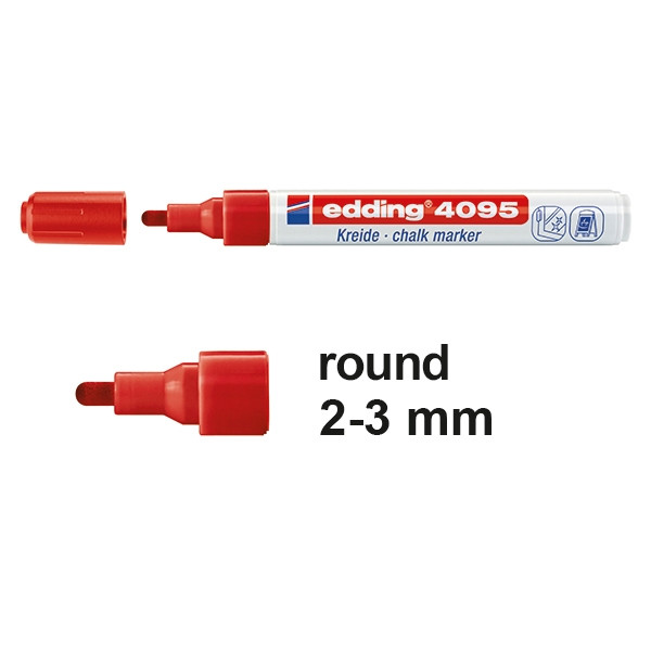 Edding 4095 red chalk marker (2mm - 3mm round) 4-4095002 200898 - 1