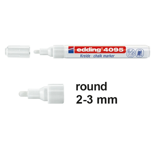 Edding 4095 white chalk marker (2mm - 3mm round) 4-4095049 200902 - 1