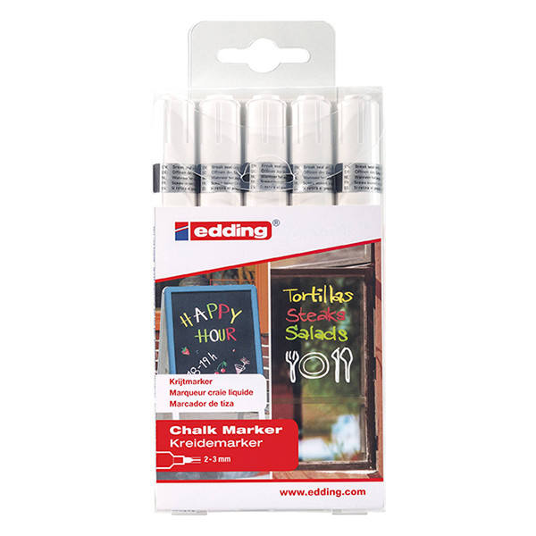 Edding 4095 white chalk marker (5-pack) 4-4095-5049 239428 - 1