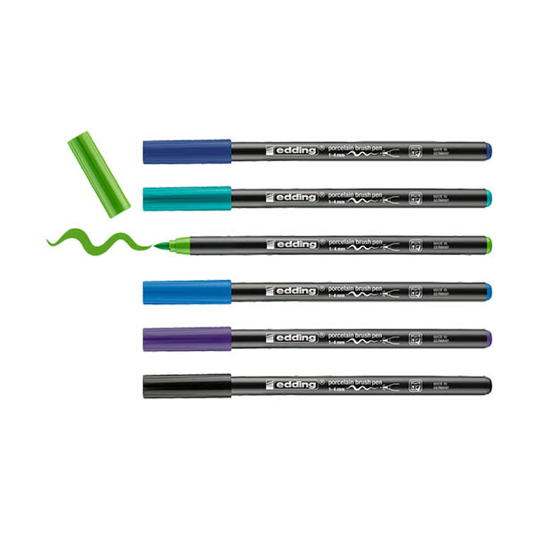 Edding 4200 Cool porcelain brush pen (6-pack) 239302 - 1