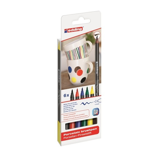 Edding 4200 Family porcelain brush pen (6-pack) 4-4200-6 239300 - 1