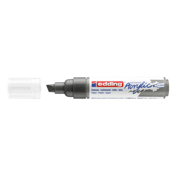 Edding 5000 anthracite acrylic marker, 5mm - 10mm chisel (10-pack) 240250 - 1