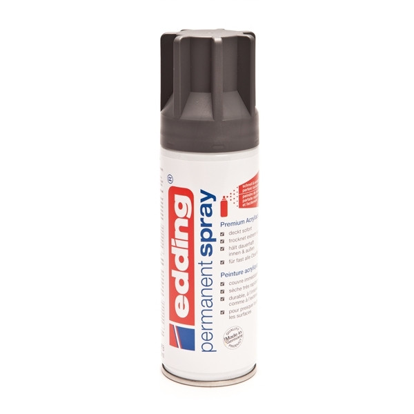 Edding 5200 anthracite matte permanent acrylic spray paint (200ml) 4-5200926 239070 - 1