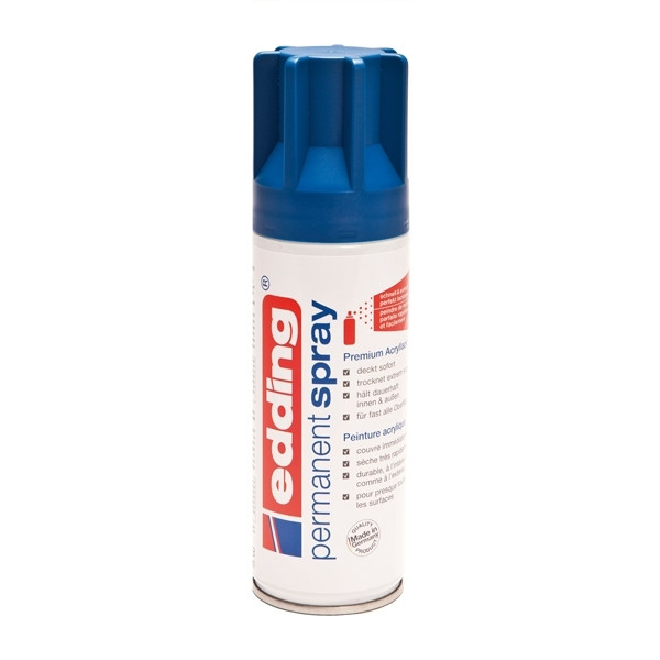 Edding 5200 gentian blue matte permanent acrylic spray paint (200ml) 4-5200903 239047 - 1