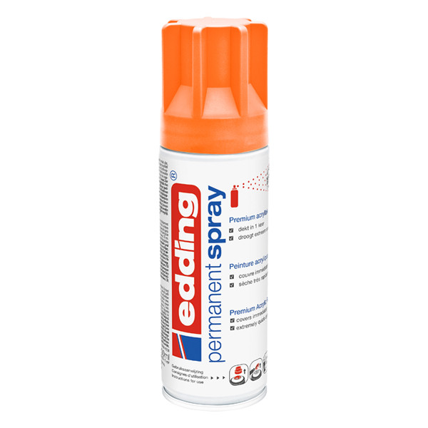 Edding 5200 neon orange matte permanent acrylic spray paint (200ml) 4-NL5200966 240556 - 1