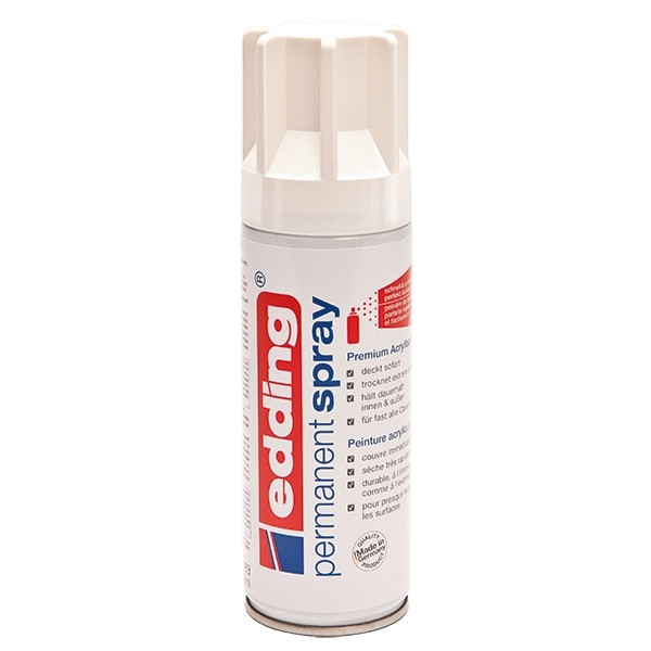 Edding 5200 traffic white glossy permanent acrylic spray paint (200ml) 4-5200953 239074 - 1