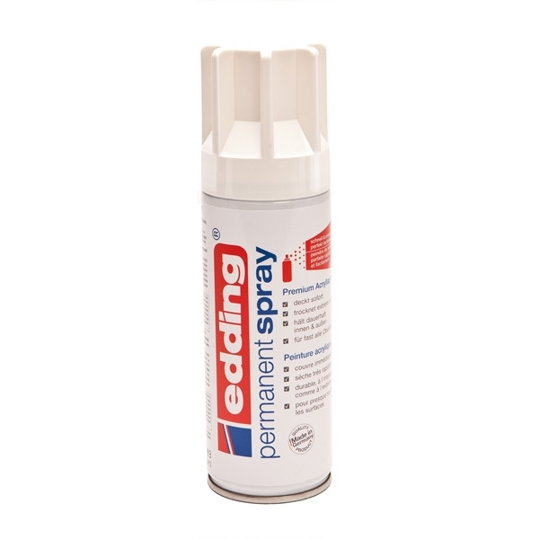 Edding 5200 traffic white matte permanent acrylic spray paint (200ml) 4-5200922 239066 - 1