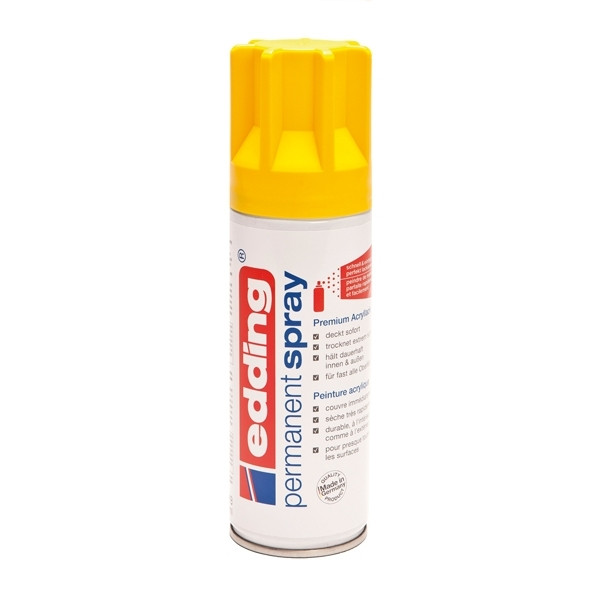 Edding 5200 traffic yellow matte permanent acrylic spray paint (200ml) 4-5200905 239049 - 1