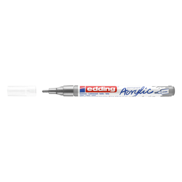 Edding 5300 silver acrylic marker (1mm - 2mm round) (10-pack) 240296 - 1