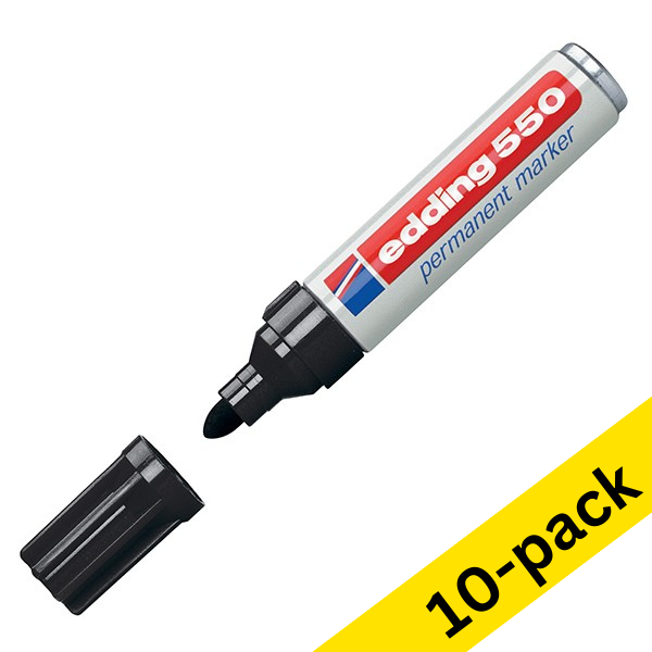 Edding 550 black permanent marker (10-pack)  239504 - 1